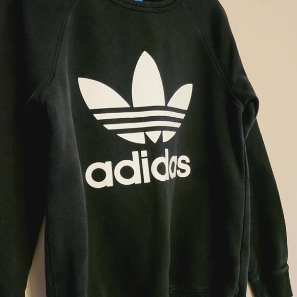 Adidas | Men's Classic Black Trefoil Sweatshirt (Size Small) - Picture 6 of 15